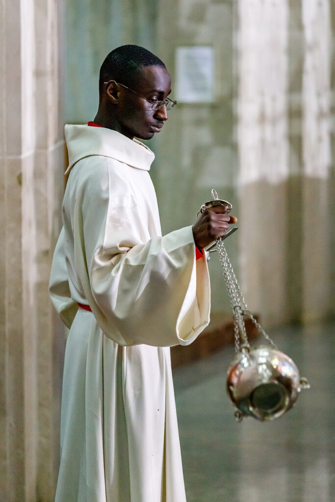 Teen altar server Joseph Kingsley of the Cathedral of St. Joseph.